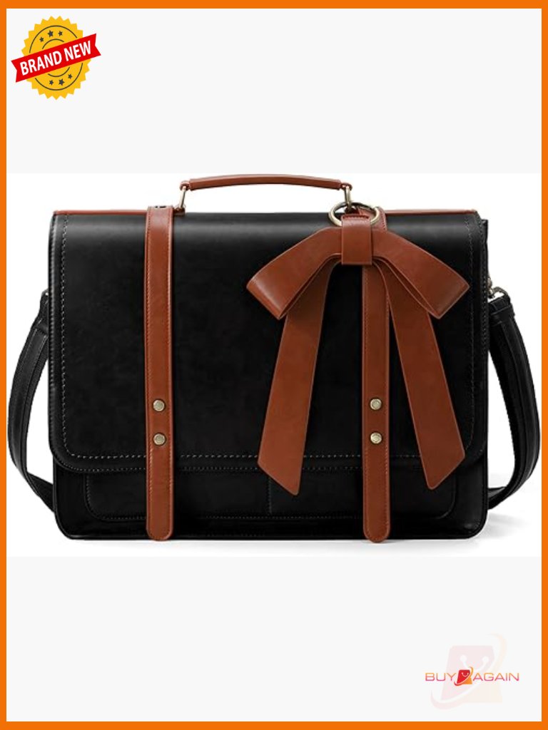 Women's Pu Leather Laptop Bag 15.6" Briefcase Large College Satchel Shoulder